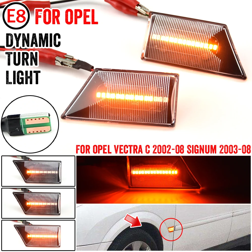 2 ks 12V Tečie Zase Signálne Svetlo LED Dynamický Bočné Obrysové Bočné Repeater Svetlo Blinker na OPEL Vectra C 01-08 pre Signum 03-08 0