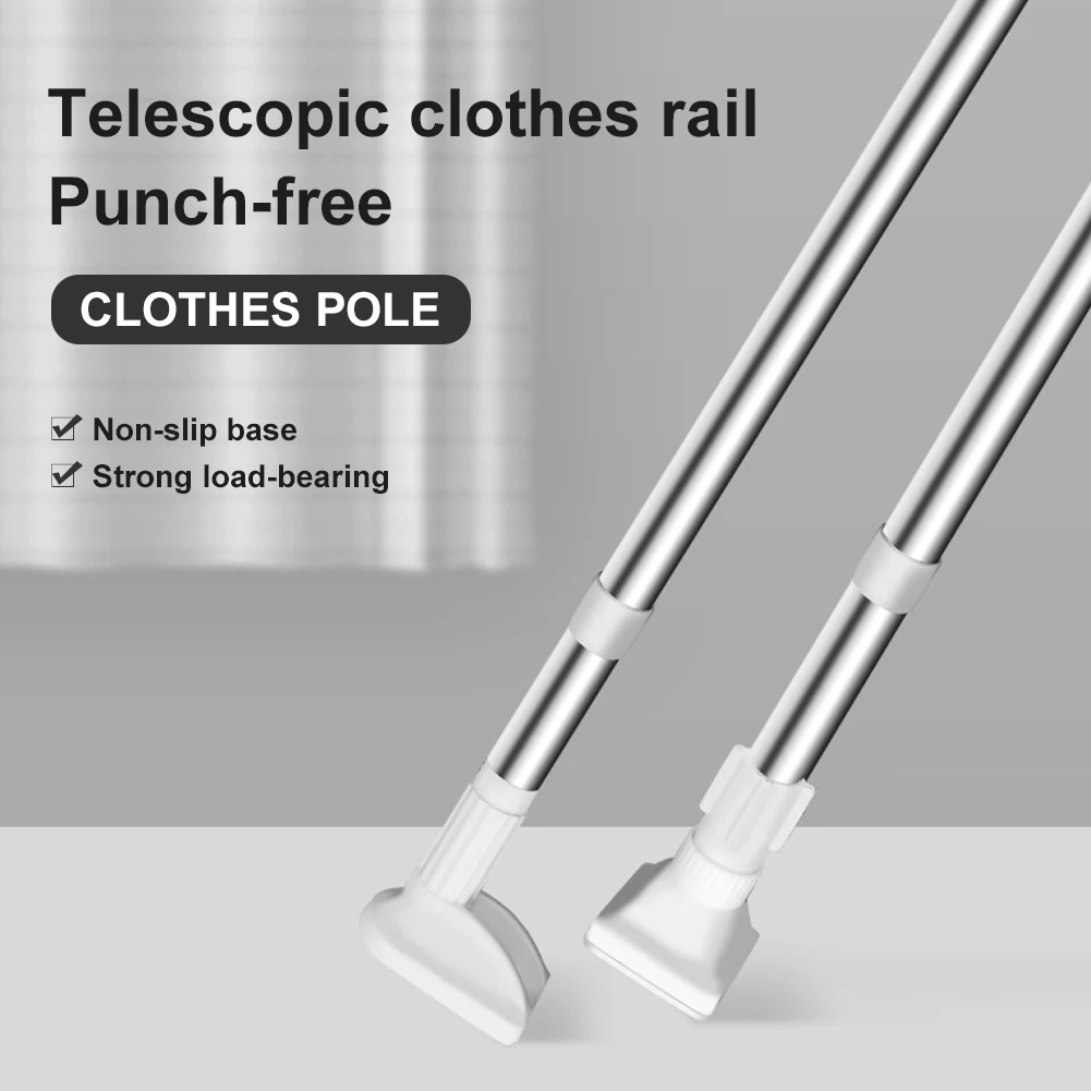 Teleskopická Oblečenie Rod Punch-free Nastaviteľné Sprchový Záves Prúty A Príslušenstvo Rozšíriteľný Nehrdzavejúcej Ocele Jednoduchý Podporu Prút 5