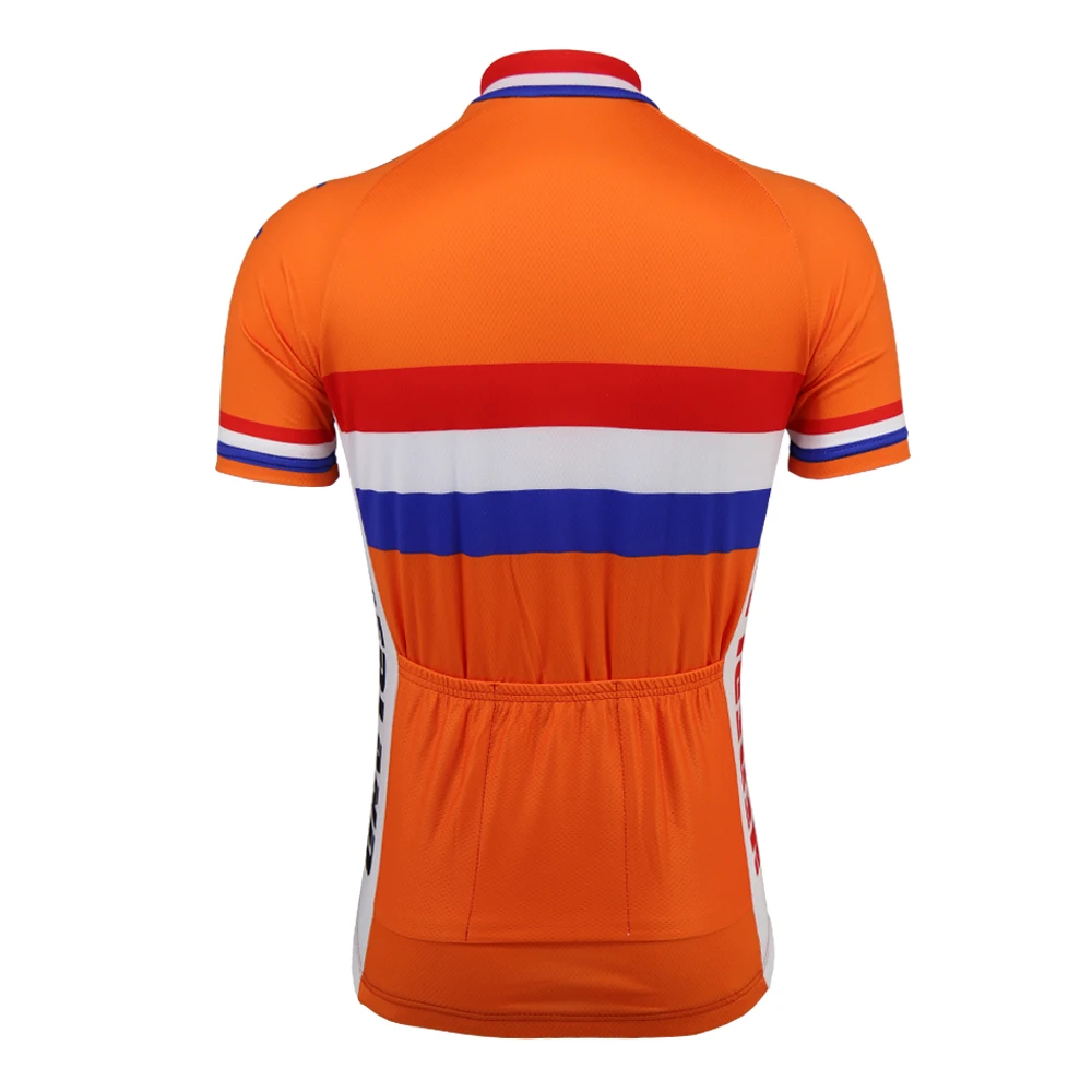 Horúce Klasické Retro NOVÉ Holandsko Cyklistický Dres na Bicykel Road RACE Team Road Race Krátky Top Orange Cyklistiku Závodné oblečenie 0