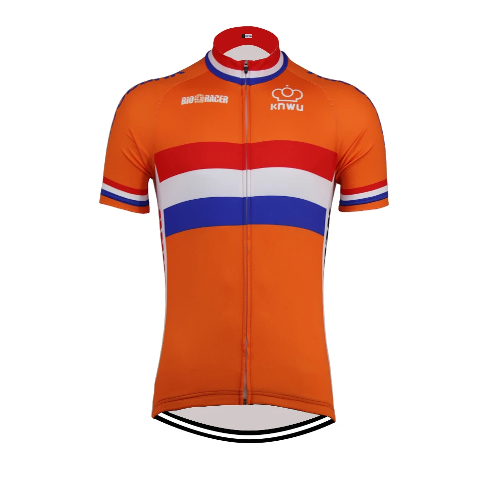 Horúce Klasické Retro NOVÉ Holandsko Cyklistický Dres na Bicykel Road RACE Team Road Race Krátky Top Orange Cyklistiku Závodné oblečenie 3