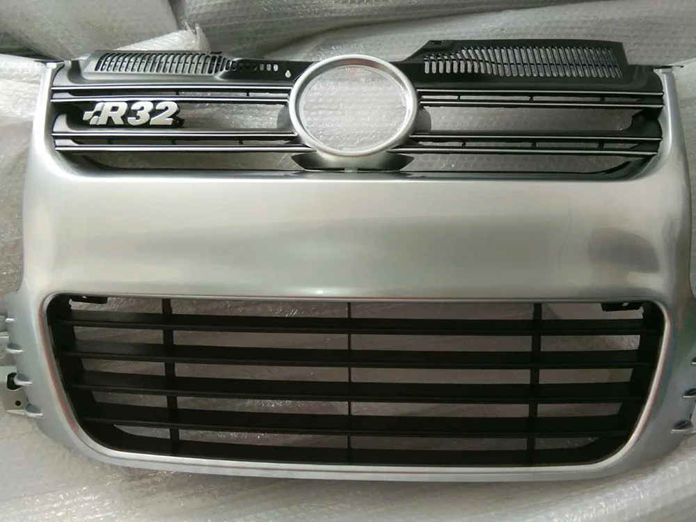 SBAIREA Auto Racing grily ABS strieborný predný Nárazník Oka Mriežky Gril Pre Volkswagen Golf5 MK5 R32 Nárazník na roky 2005-2009 stupeň robiť carro 1