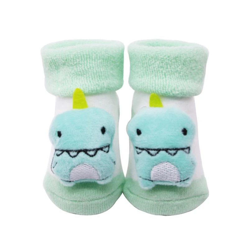 Baby Ponožky Chlapci Dievčatá Kojenecká Jar Bavlna Cartoon Teplé Proti Sklzu Poschodí Nohu Dieťa Nosiť 4