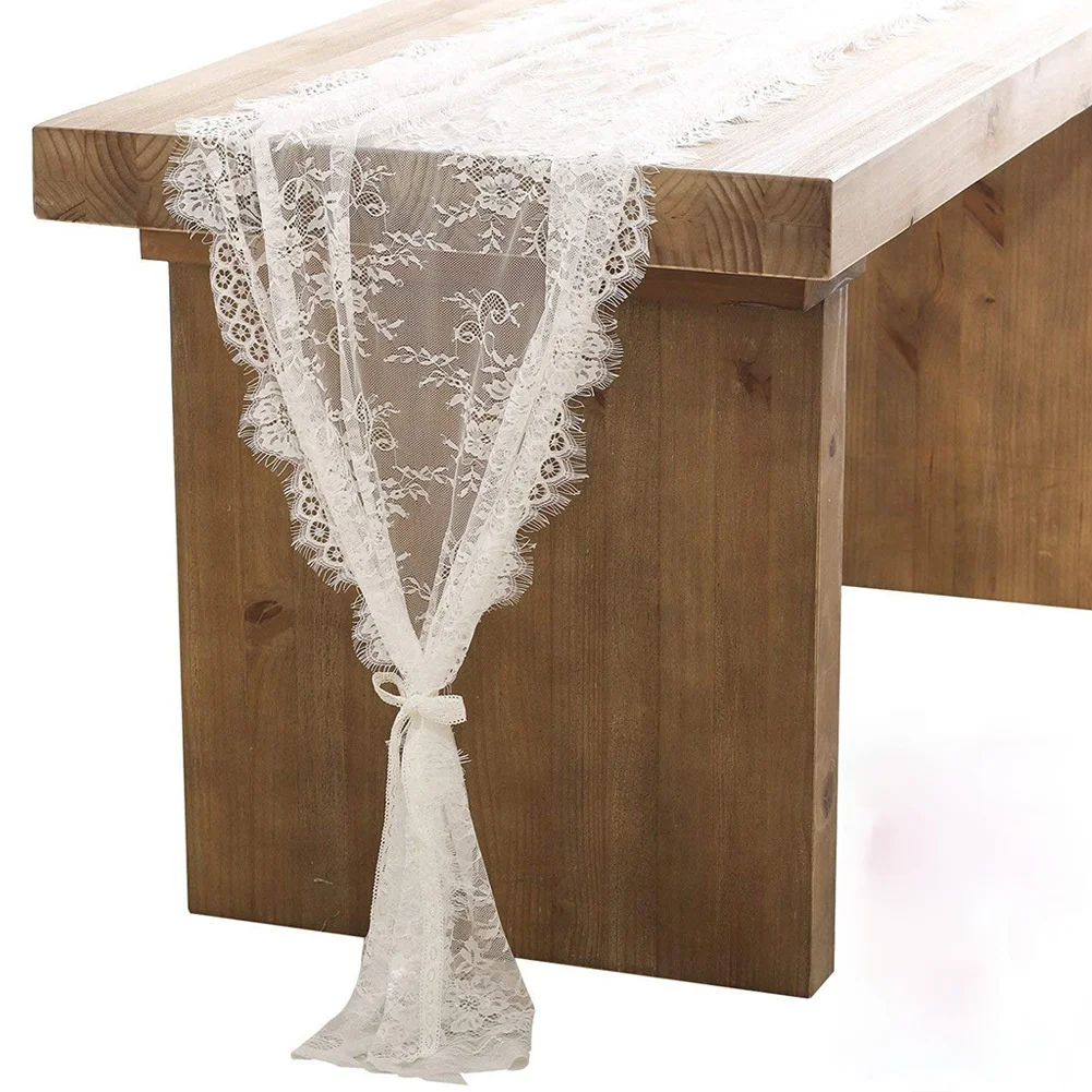 Svadobné Dodávky Jednoduché, Nordic Štýl Biele Čipky Stôl Runner Pre Domáce Jedálenský Stôl Dekorácie Obrus Stola Kryt Handričkou 4