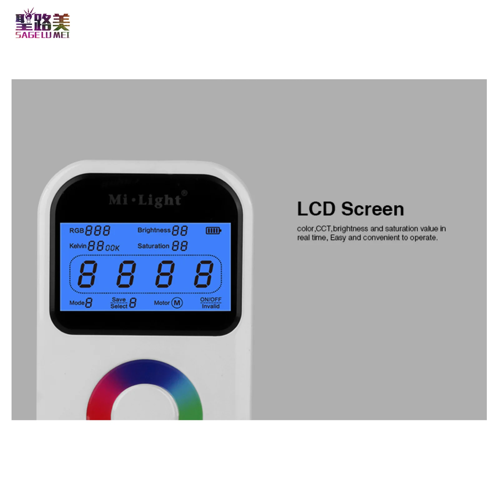 FUT090 2.4 GHz Diaľkové Ovládanie pre LED Tracklight LCD Obrazovka Farebná Škála Zmeniť Funkciu pre Ukladanie Upraviť Zoskupenie MiBOXER MiLight 4