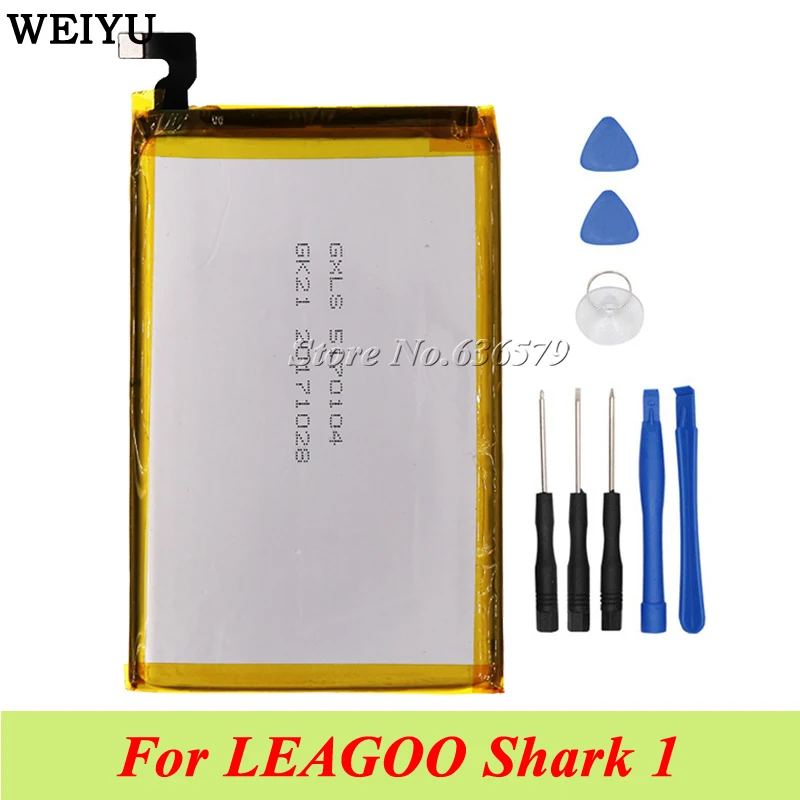 Batérie Pre LEAGOO Shark 1 Batterie Bateria Akumulátor 6300mAh+Nástroje 0