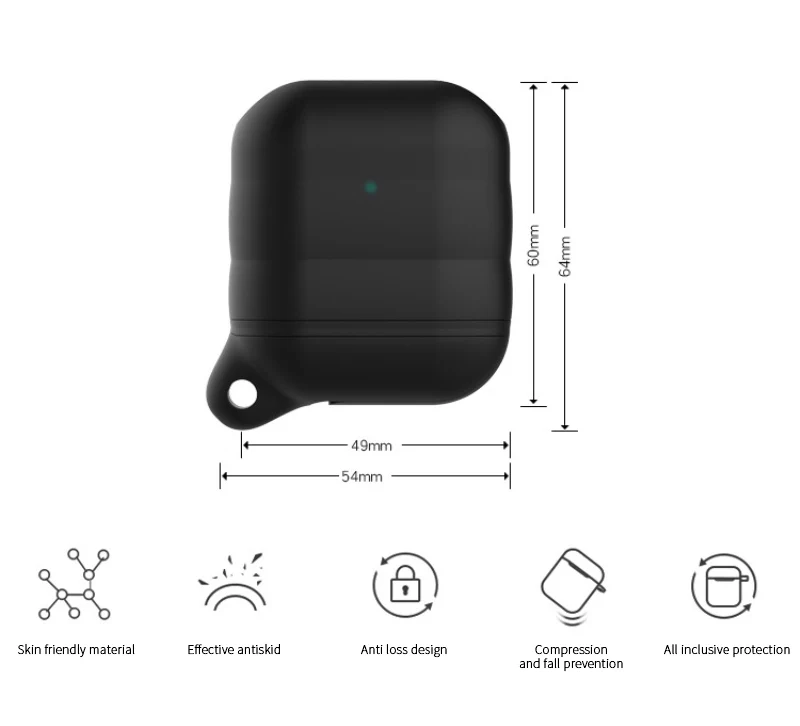 Mäkké Silikónové obaly Na Apple Airpods 1/2 Ochranné Bluetooth Slúchadlo vodotesný Kryt Pre Apple Vzduchu Struky Plnenie Box Tašky 5