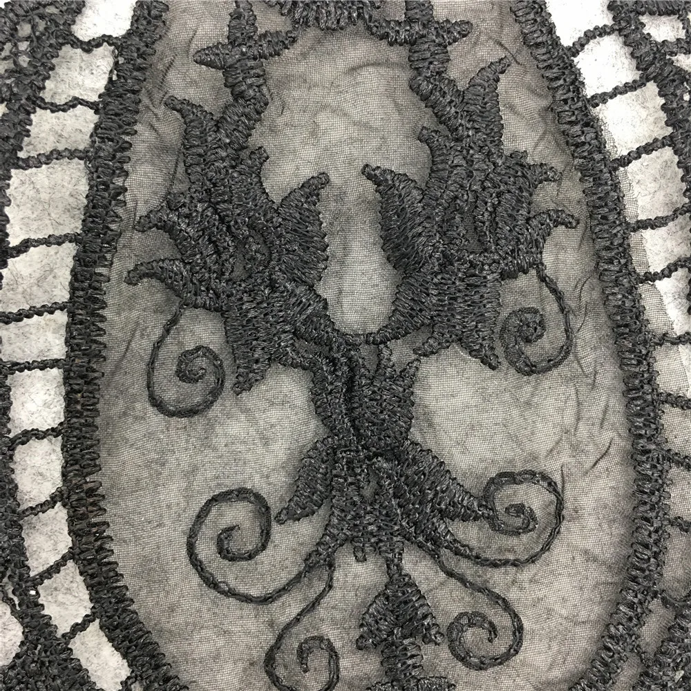 Ženský dizajn čiernej a bielej hrudi nášivka falošné golier tkaniny, výšivky KUTILOV, remeselníkov príslušenstvo 1 kus na predaj 2