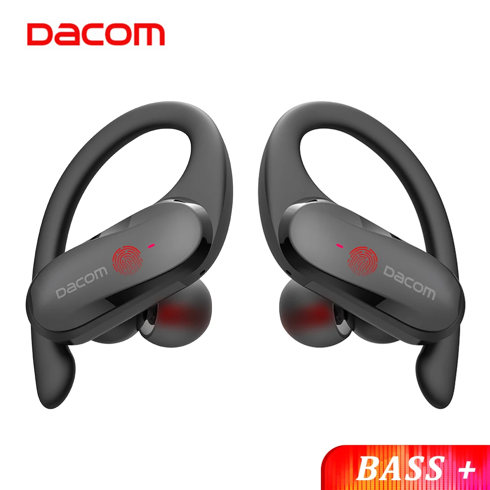 DACOM ŠPORTOVEC TWS Bluetooth Slúchadlá Basy Pravda, Bezdrôtová Stereo Slúchadlá Športové Slúchadlá Ucho pre Android iOS Nepremokavé 2