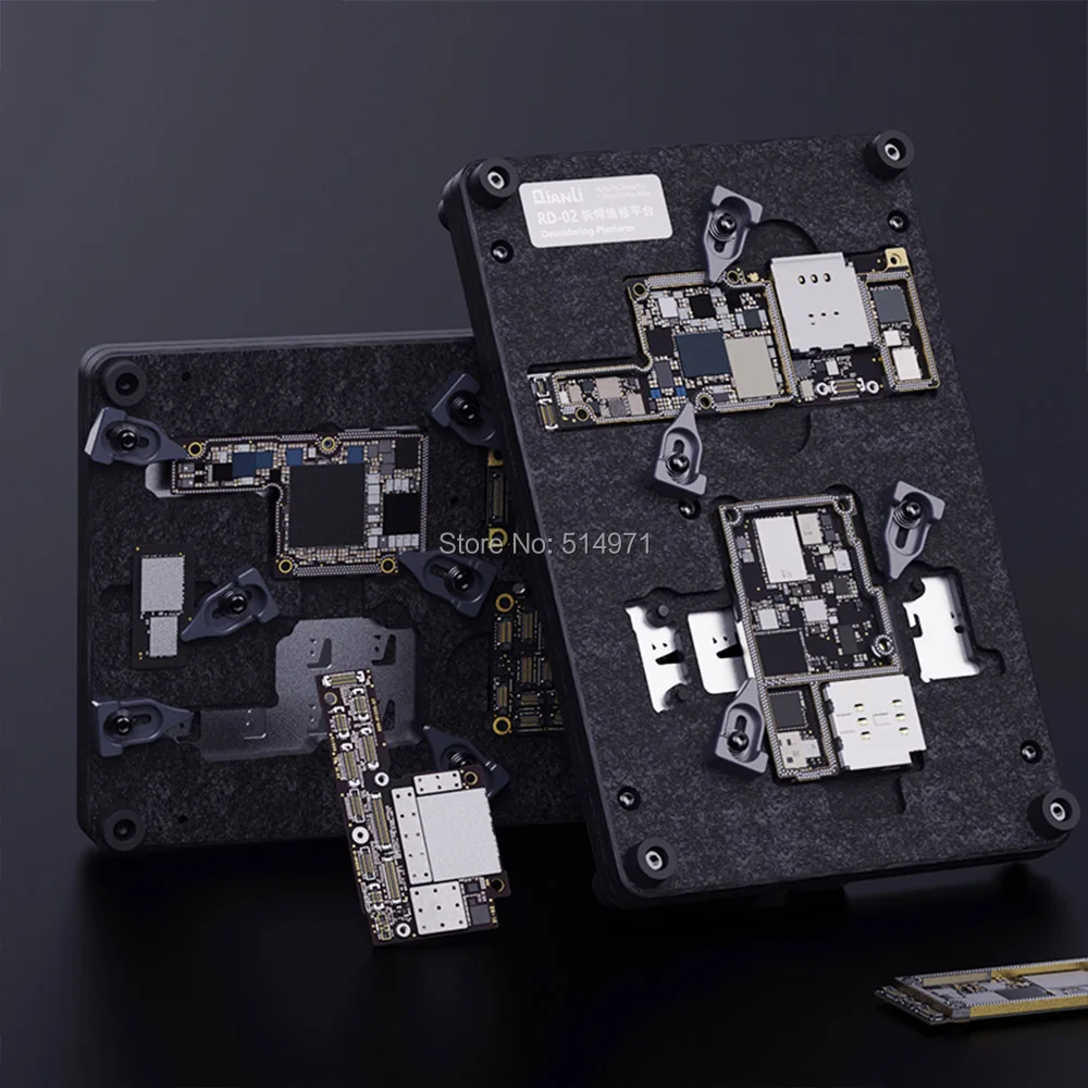 Qianli RD-02 Doske Desoldering Platformu pre iPhone 11 PRO X XS MAX 6 V 1 IC Čip Upevňovaciu CPU Strane Disku Lepidlo Odstránenie Držiteľ 4
