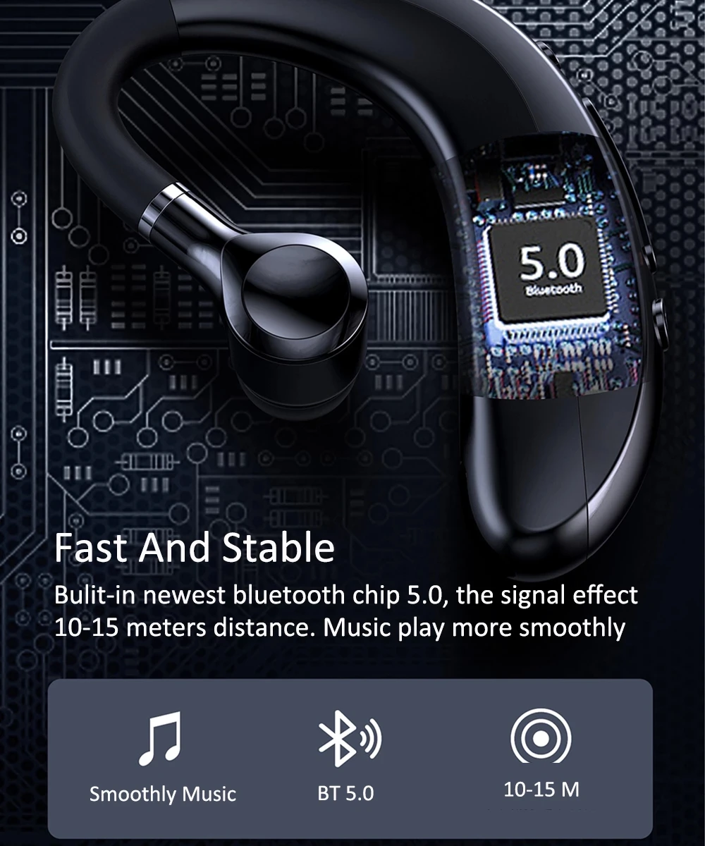 Bluetooth slúchadlá slúchadlá bezdrôtové Handsfree headset Business headset Jednotky Hovor Športové slúchadlá pre iphone Samsung 1