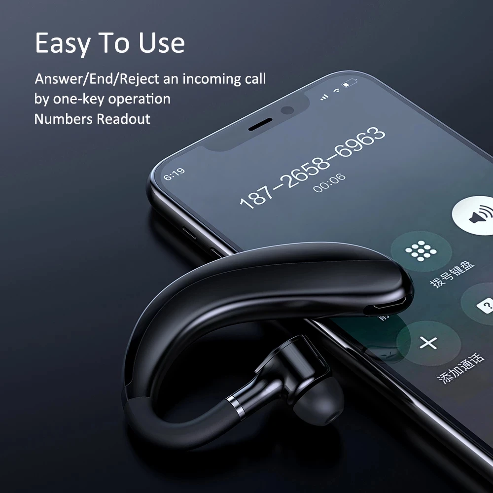 Bluetooth slúchadlá slúchadlá bezdrôtové Handsfree headset Business headset Jednotky Hovor Športové slúchadlá pre iphone Samsung 2