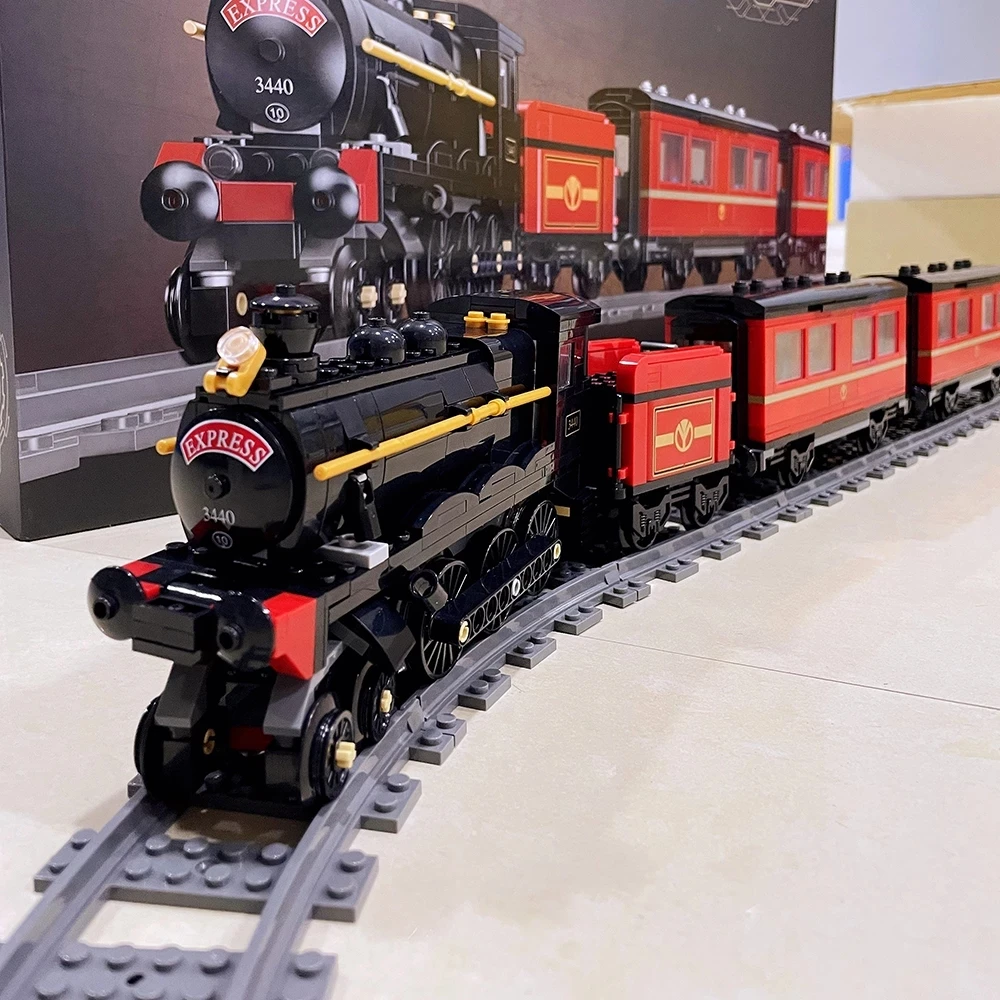 Vlak Stavebné Bloky High-tech Parný Vlak Tehly 3D Urban Rransport Železničnej Model Puzzle, Hračky Pre Deti, Darčeky 1