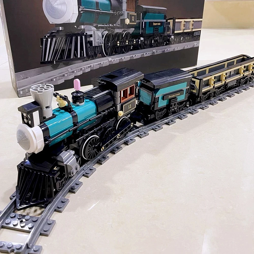Vlak Stavebné Bloky High-tech Parný Vlak Tehly 3D Urban Rransport Železničnej Model Puzzle, Hračky Pre Deti, Darčeky 4