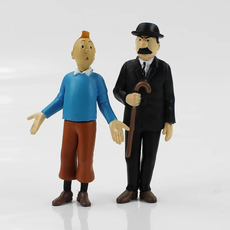 4-9 cm 6Pcs/Veľa Anime, Komiksu The Adventures of Tintin PVC Akčné Figúrky Zberateľskú Model Hračky, Darčeky Pre Deti 5