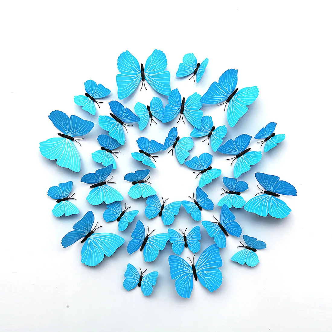 12pc 3D Butterfly Magnet Stenu, Nálepky, Farebné Moderné Home Party Dekorácie Multi-kus Package 3D Nálepka Pre Chladničky 1