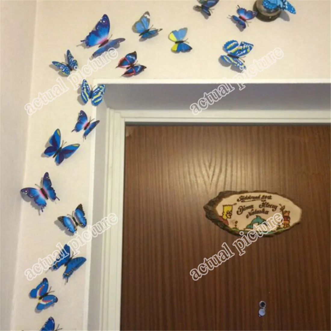 12pc 3D Butterfly Magnet Stenu, Nálepky, Farebné Moderné Home Party Dekorácie Multi-kus Package 3D Nálepka Pre Chladničky 2