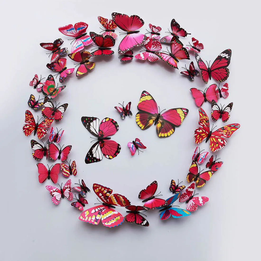 12pc 3D Butterfly Magnet Stenu, Nálepky, Farebné Moderné Home Party Dekorácie Multi-kus Package 3D Nálepka Pre Chladničky 3