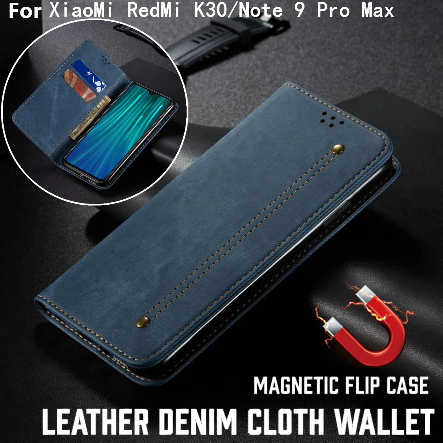 RedMi Poznámka 8T Coque Peňaženky Flip Kožené Telefón Prípade Xiao RedMi Poznámka 8 7 Pro K30 K20 8A 7A 9S Note9 Pro Max Magnet Kabelku Kryt 5