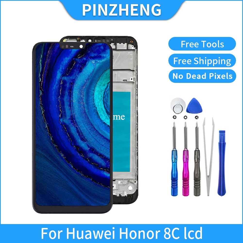 PINZHENG Originálne LCD Pre Huawei Honor 8C BKK LX2 LX1 L21 LCD Displej Dotykovej Obrazovky Digitalizátorom. Náhradné LCD Displej 0