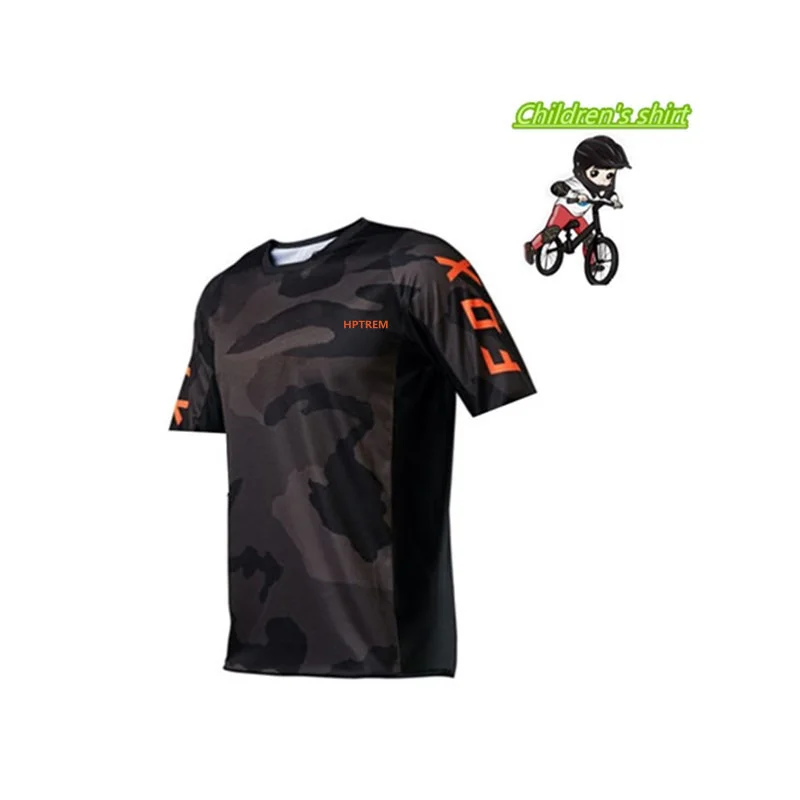 Deti Off Road ATV Racing T-shirt som Fox Downhill Bike Jersey Motocross MTB Kamufláž Chlapci D 1