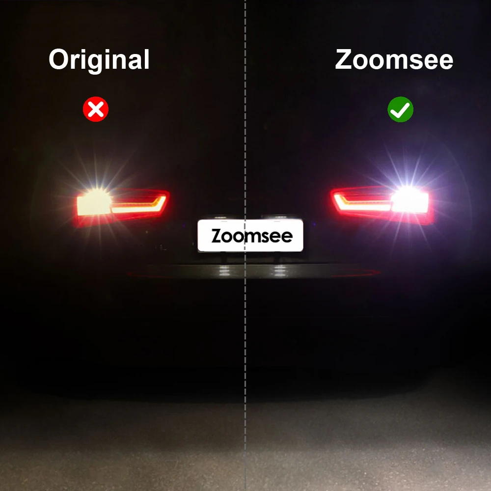 Zoomsee 2ks Biela Zadnej LED Pre VW Bora, Jetta Vento MK4 MK5 MK6 IV V VI 1999-2016 Canbus Exteriéru Zálohy Zadné Žiarovka Svetla Kit 4