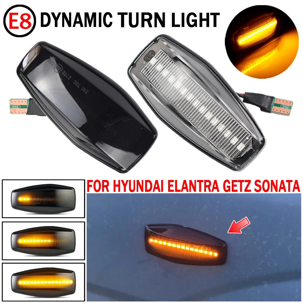 2ks LED, Bočné Obrysové Svetlá Otočte Signálneho Svetla Strane Repeater Žiarovka 12V Panel na Čítanie Blinker Pre Hyundai Sonata (EF-B) 2002-2005 3