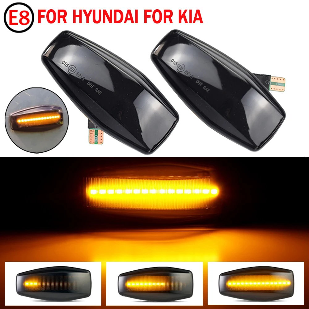 2ks LED, Bočné Obrysové Svetlá Otočte Signálneho Svetla Strane Repeater Žiarovka 12V Panel na Čítanie Blinker Pre Hyundai Sonata (EF-B) 2002-2005 5