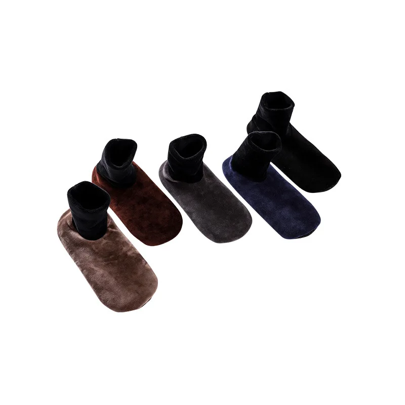Pánske A Dámske Zimné Thermal Fleece Podšívka Pletené Ponožky, Papuče Non Slip Ponožky 5