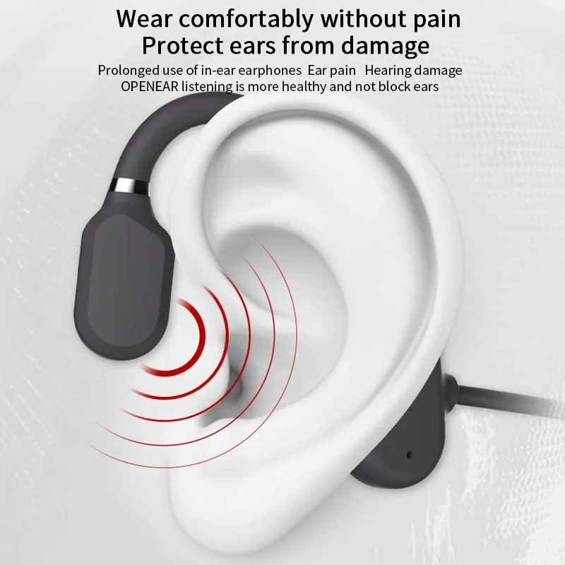 Pre Xiao Huawei Apple Bezdrôtové Slúchadlá Kostné Vedenie zvuku Stereo Bluetooth Vodotesné Slúchadlá Audio Mp3 s Hudbou Mikrofón 2