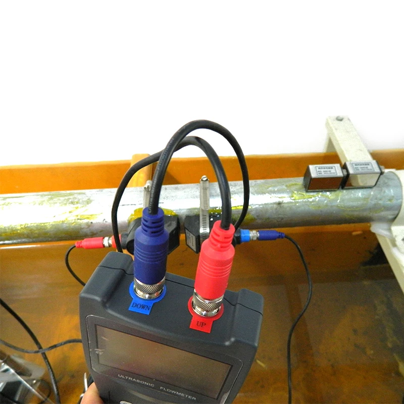 TDS-100H Prenosné Ručné Ultrazvukový prietokomer S Objímkou Na Senzor M2(DN50-700 mm 0~160℃) Prietokomer Vody 2