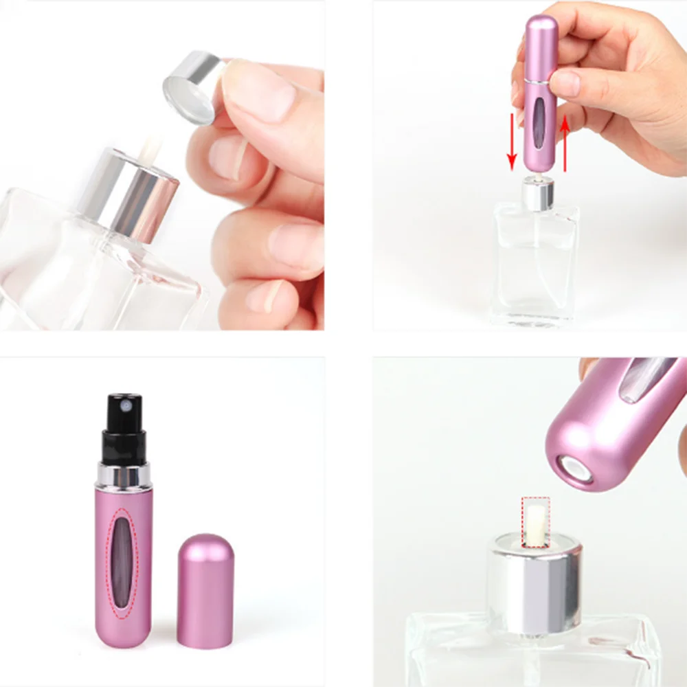 5ml Prenosné Spreji Mini Prázdne Parfum Rozprašovač Naplniteľné Fľaša Sklo Úložný Kontajner make-up Kozmetika Cestovné Nástroje 4