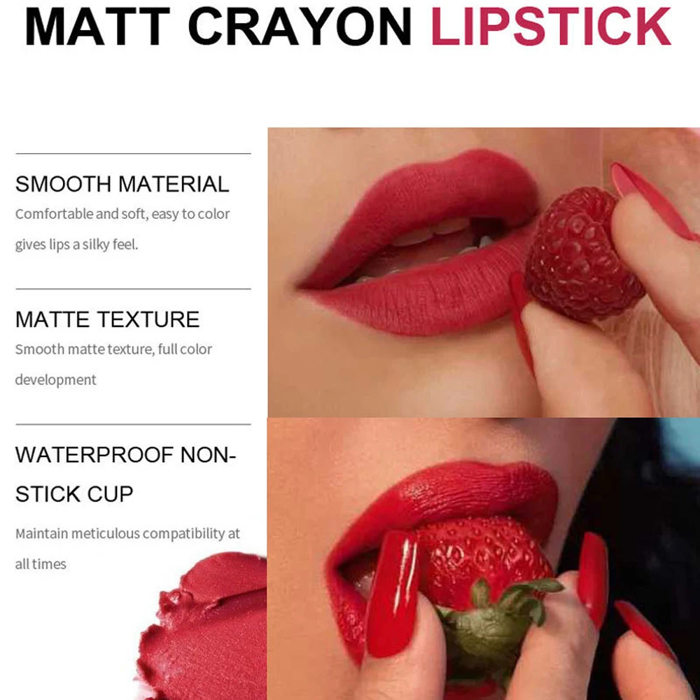 1pcs Matný Rúž, Ceruzka na Pery tvoria Kiss Dôkaz Batom Pero make-up Nepremokavé Matt Lip Stick Kozmetika Balzam na Pery Pier Lip stick 3