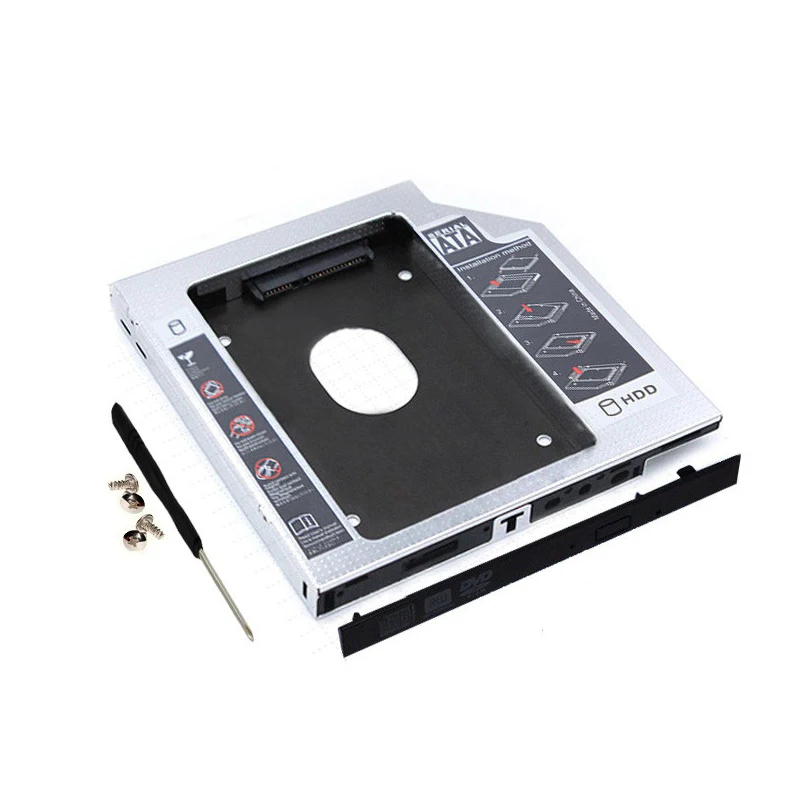 Univerzálny Hliníkový 2. HDD Caddy 9.5 12.7 mm, SATA 3.0 Pevného Disku Box Optibay Krytu 2.5 SSD Pre Prenosné DVD-ROM 5