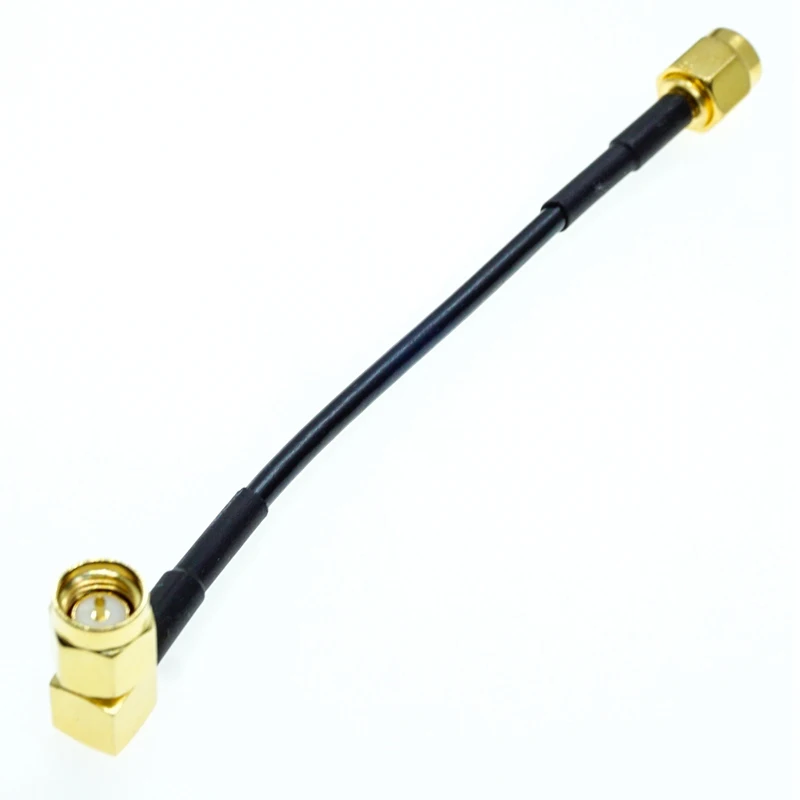 RG174 Anténny Predlžovací Kábel SMA Samec Na SMA Male Pravý Uhol RA Konektor Koaxiálneho RF Jumper Pigtail 5