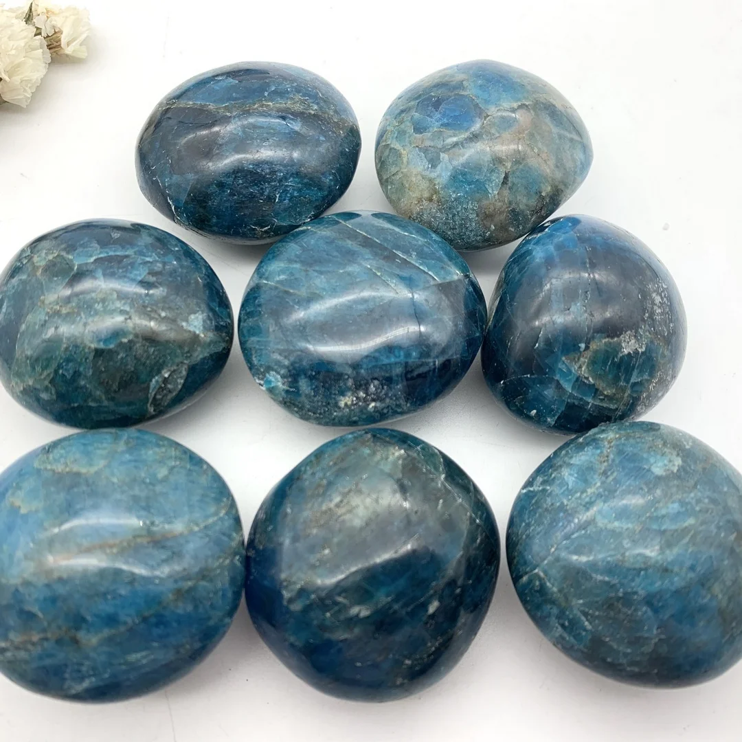 Krásne Prírodné Modré Apatitu Palm Quartz Gem Crystal Leštené Surové Kamene Nepravidelného Tvaru Uzdravenie Domáce Dekorácie, Darčeky 2