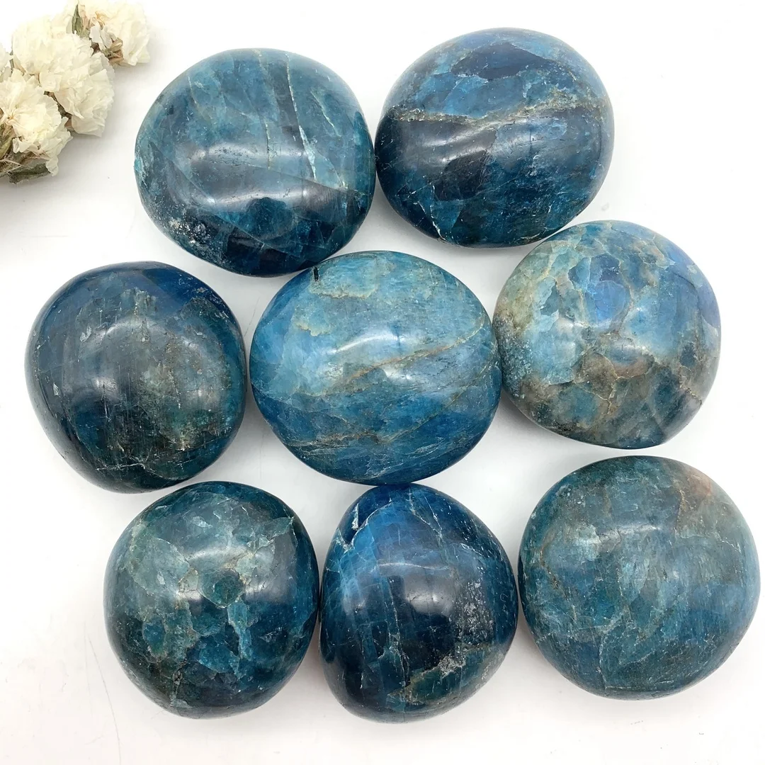 Krásne Prírodné Modré Apatitu Palm Quartz Gem Crystal Leštené Surové Kamene Nepravidelného Tvaru Uzdravenie Domáce Dekorácie, Darčeky 3