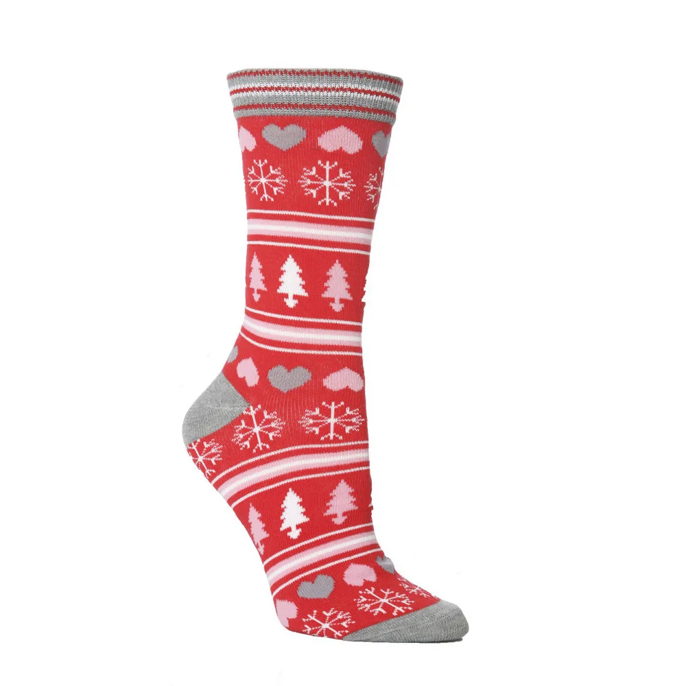 Jeseň Zima Módne Vianoce Ponožky Zábavné Elk Santa snehové Vločky, Zvončeky Vianočný Stromček Vzor Ponožky Happy Teplé Ponožky žena ponožky 5