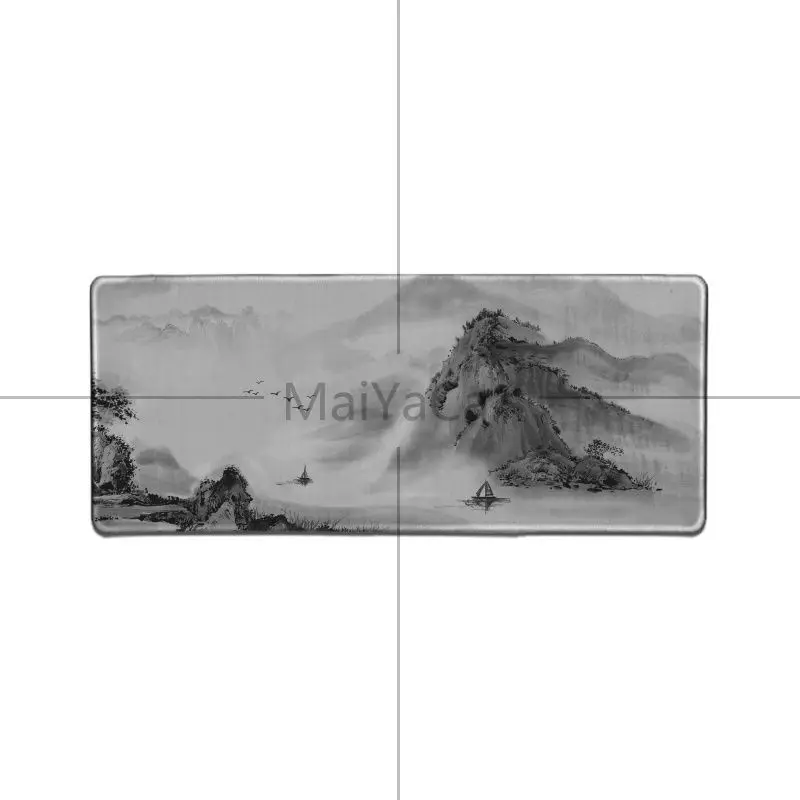 Maiyaca Čínsky krajinomaľbou Gumová Myš Odolné Ploche Mousepad mouse mat vysokej kvality DIY obrázok s edge zamykanie 5