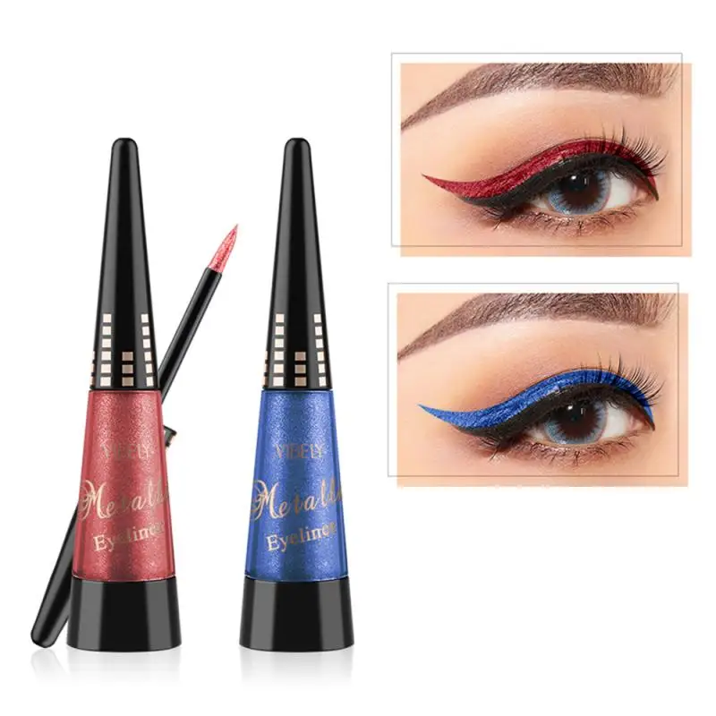 1pcs 6 Farby Lesklé Pearly Očné linky Diamond Zvýrazniť Eye Liner Pen Jednoduché Farby, dlhotrvajúci Nepremokavé Eye Liner make-up 1