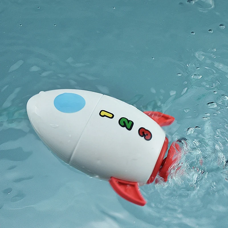 4PCS Hračky pre deti, Detská Kúpeľ Hračky Dieťa Plávať Reťazca natahovat Malá Ponorka Rocket Vaňou Hodinky Hračky pre Chlapcov, Dievčatá 1