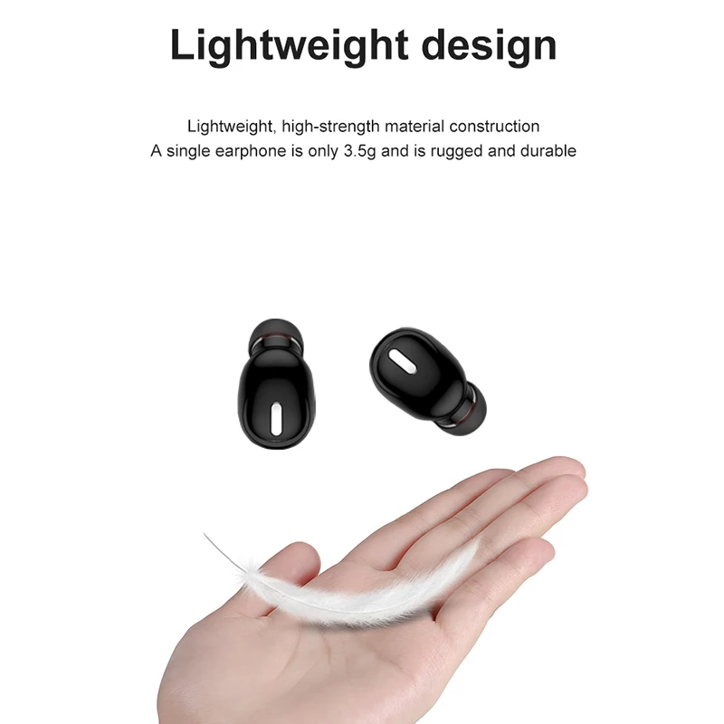 Mini X9 Bezdrôtové Slúchadlá Bluetooth Slúchadlá 5.0 TWS Pohodlné na Nosenie na Zníženie Hluku In-ear 3D Zvuk Pre Šport, Hudba 0
