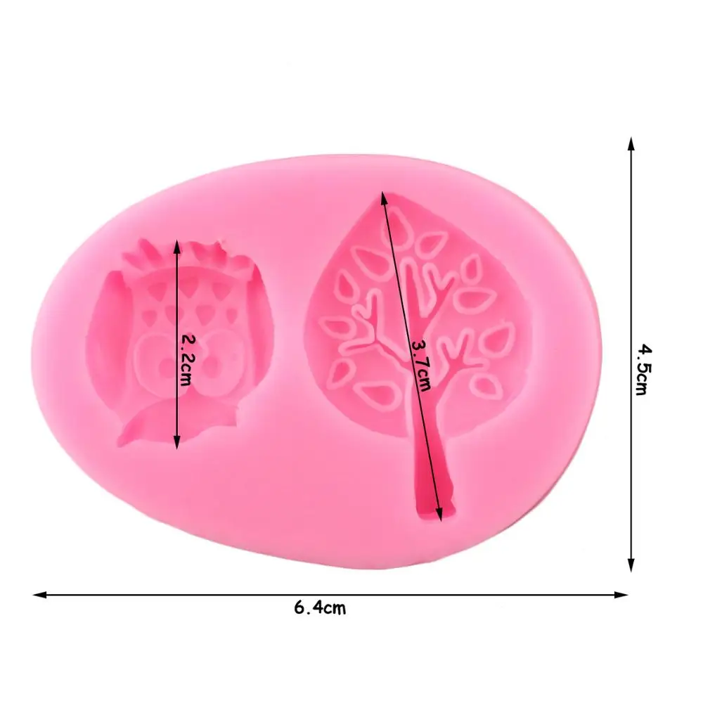3D Sova Listy Silikónové Formy DIY Cupcake Vňaťou Fondant Cake Zdobenie Nástroje Candy Hliny Čokoláda Gumpaste Formy 1