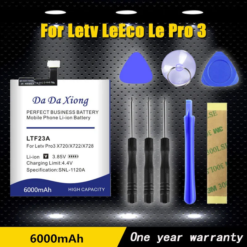 LTF23A 6000mAh Batéria Pre Letv LeEco Le Pro 3 X720 X722 X728 Výmena Batérie 2
