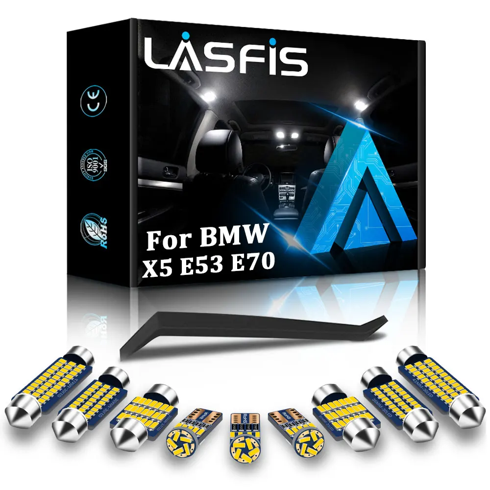 LASFIS Canbus Na BMW X5 E53 E70 Auto Interiérové LED Mapu Dome batožinového priestoru Zrkadlo na líčenie Svetla Kit Žiadne Chybové Auto Lampy Príslušenstvo 0