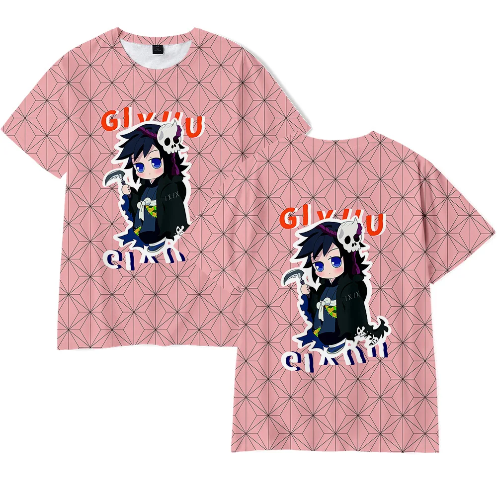 Démon Vrah Kimetsu Č Yaiba Halloween Cosplay Kostým Kamado Tanjirou Nezuko Agatsuma Zenitsu 3D Print T Shirt pre Dospelých/deti 0