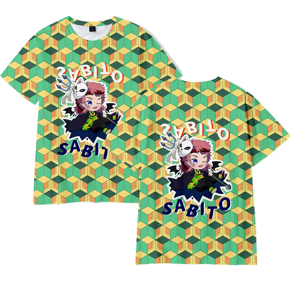Démon Vrah Kimetsu Č Yaiba Halloween Cosplay Kostým Kamado Tanjirou Nezuko Agatsuma Zenitsu 3D Print T Shirt pre Dospelých/deti 2