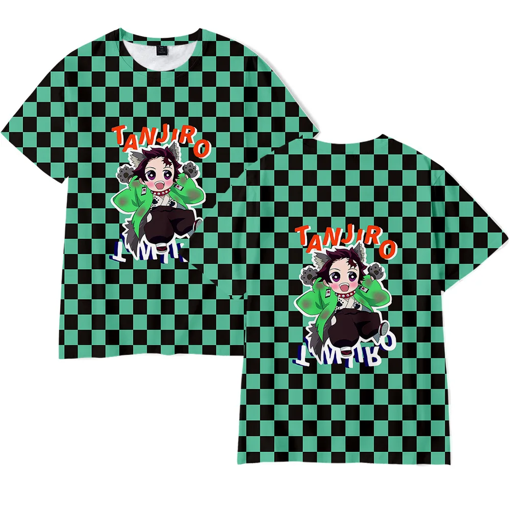 Démon Vrah Kimetsu Č Yaiba Halloween Cosplay Kostým Kamado Tanjirou Nezuko Agatsuma Zenitsu 3D Print T Shirt pre Dospelých/deti 4