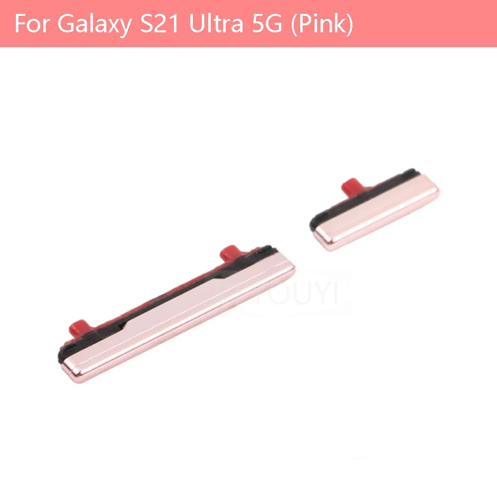 Nový vypínač a Ovládanie Hlasitosti Tlačidlo Bočné Tlačidlo Pre Samsung Galaxy S21 Ultra 5G G998 - Black/Silver 1