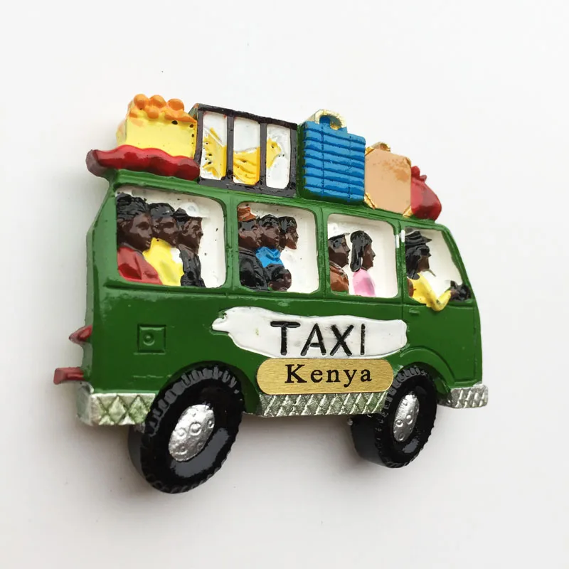 Afrika Keňa Magnety na Chladničku 3d Živice Taxi Mini Bus Turistické Sourvenir Cestovné Darčeky Chladnička Magnet Nálepky Domova 0