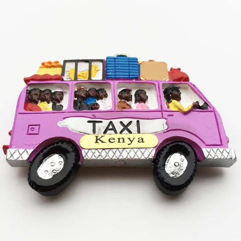 Afrika Keňa Magnety na Chladničku 3d Živice Taxi Mini Bus Turistické Sourvenir Cestovné Darčeky Chladnička Magnet Nálepky Domova 2